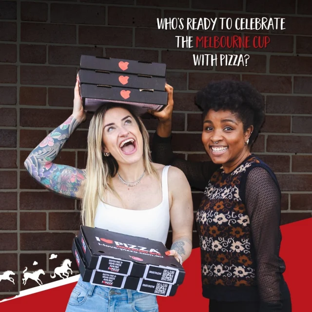 Who’s ready for the Melbourne Cup Tomorrow? 🏇🎉 

Make your day extra special with our delicious pizzas! Whether you’re hosting a big party or a laid-back gathering, we’ve got the perfect spread for you and your mates. 

Order now and enjoy a slice (or two) while cheering on your favourites! 🍕✨

 
#ILovePizzaAUS #PizzaTime #SydneyEats #CanberraEats #SupportLocalPizzerias #PizzaDelivery #TakeawayPizza #AussiePizzaLovers #PizzaGoals #PizzaCravings #EventCateringAUS #pizzalovers #sydneyfoodblogger #canberrafoodblogger #canberrafood #sydneyfood #melbournecup #pizzacatering