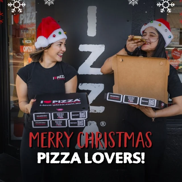 🎄🍕 Celebrate the magic of Christmas with us! There’s nothing quite like sharing a slice (or two) with your loved ones. Thank you to all our amazing customers for your support this year! Wishing you a festive season filled with joy, laughter, and plenty of pizza! ❤️✨ 

Craving pizza? 🍕 Here’s how we’ve got you covered:

✔️Order now at https://i-love-pizza.com.au/
✔️Fast delivery straight to your door 🚗💨
✔️Download our app for exclusive perks and deals 📲🎉

Your next pizza is just a click away!