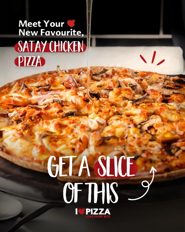 Craving something different? Try our Chicken Satay Pizza! It's Sweet, savoury, and seriously irresistible! 🔥

Our Satay Chicken Pizza isn’t just a meal, it’s an experience. With a rich satay base, tender chicken, fresh mushrooms, and onions, all topped with a drizzle of golden honey… it’s the perfect balance of bold and mouthwatering flavours! 🤤

Ready to taste the hype? Order now and let your taste buds thank you later! 🍯🔥

#ChickenSatayPizza #PizzaLovers #ILovePizza #TropicalFlavours #SatayDelight #SomethingDifferent