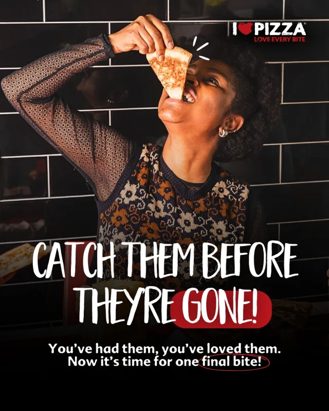 🚨 Heads up, pizza lovers — these legends won’t be around much longer!

We’re giving you one last chance to grab these soon-to-be retired faves before they disappear from the menu 👀

🍕 Bacon & Corn Feast – sweet, salty, crispy goodness
🔥 Spiced Beef – loaded with flavour and a lil’ kick
🌱 Vegan Chicken Pesto – herby, creamy, plant-based magic

If you’ve been meaning to try them (or already love them), now’s the time. No regrets later, yeah? 😅

📍Available for a limited time only
🎯 Order now for pickup or delivery at i-love-pizza.com.au

Tag your pizza crew and get on it!